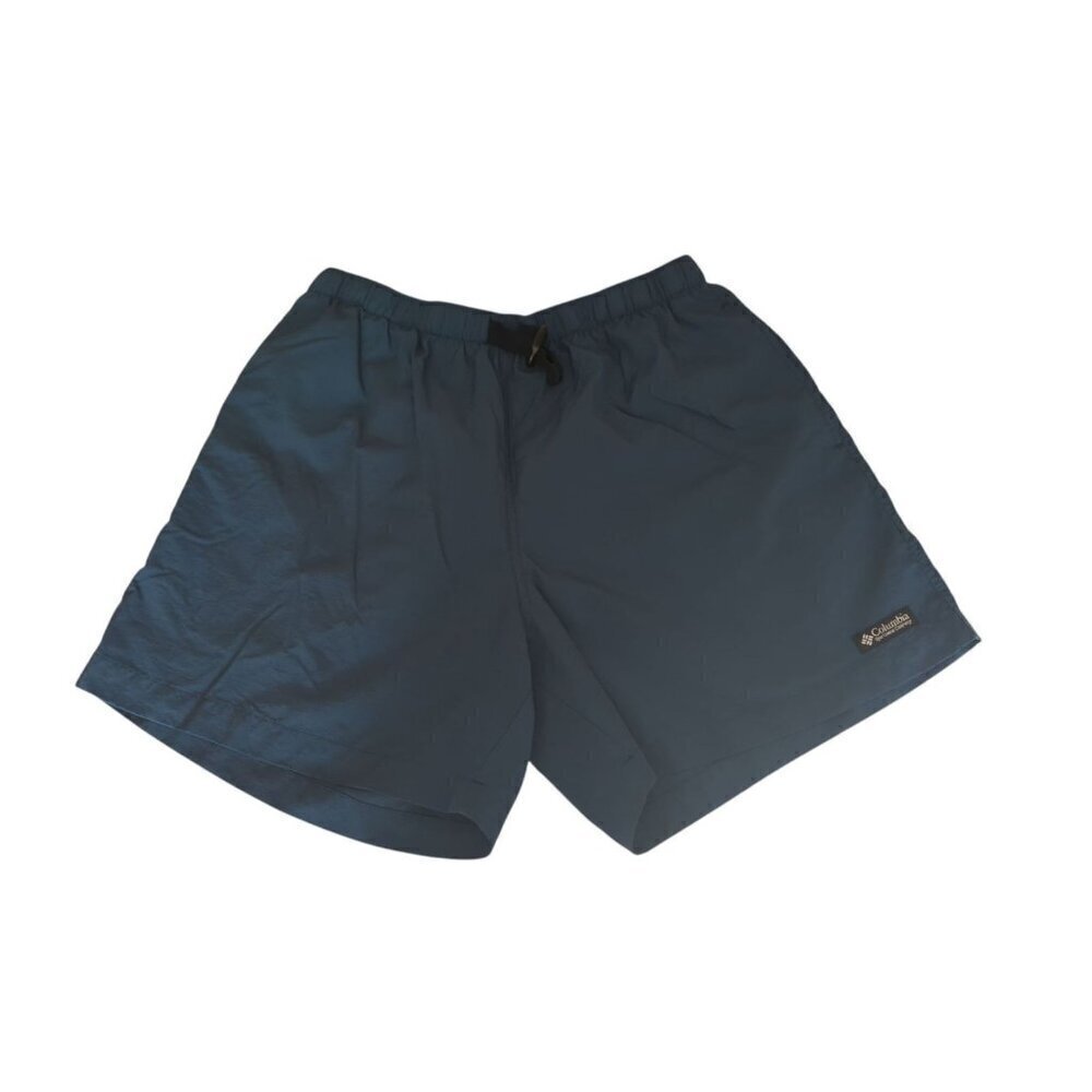 Columbia men's size large older tag navy blue swim/hiking shorts With Mesh Belt